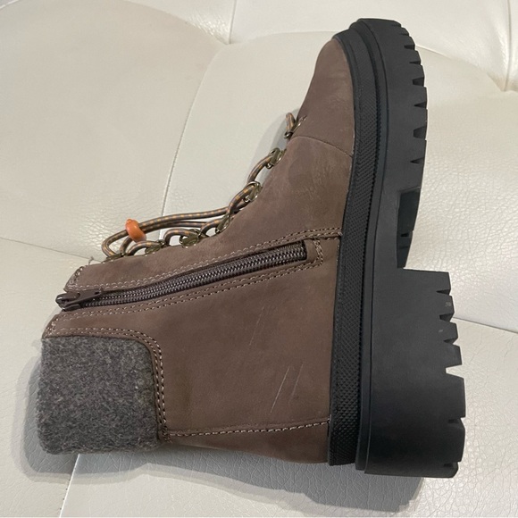 LUCKY BRAND Eavan Womens Suede Ankle Combat & Lace-Up Chunky Boots size 9 NWOT - Picture 8 of 16